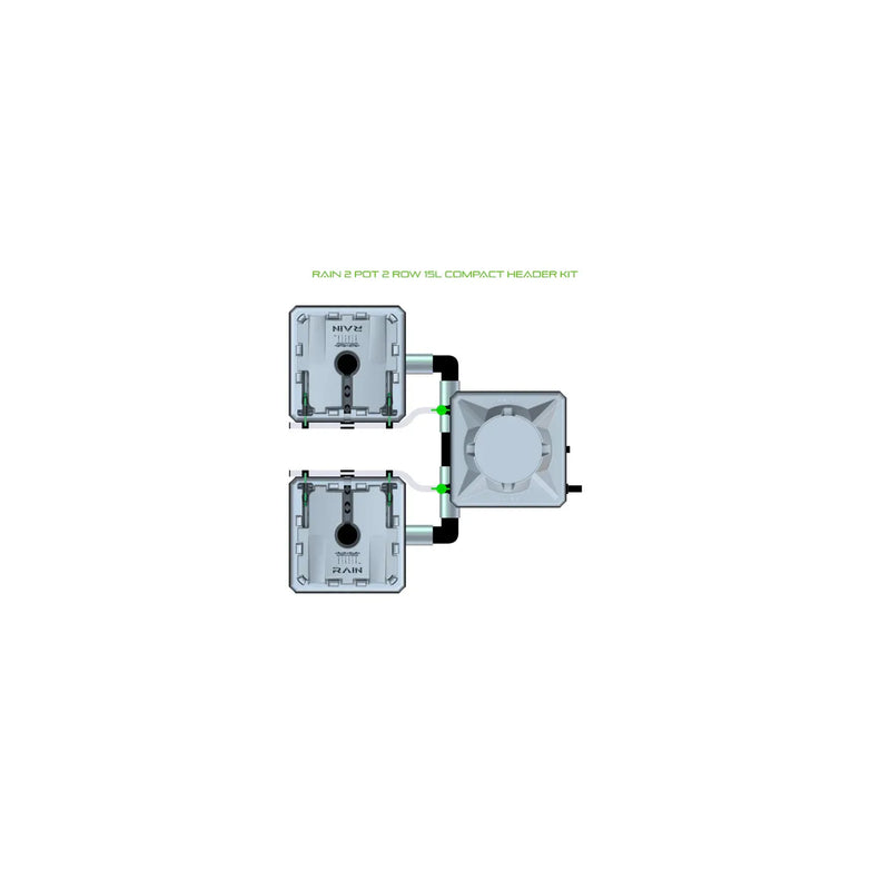 Alien Hydroponics RAIN 2 Pot 2 Row Kit