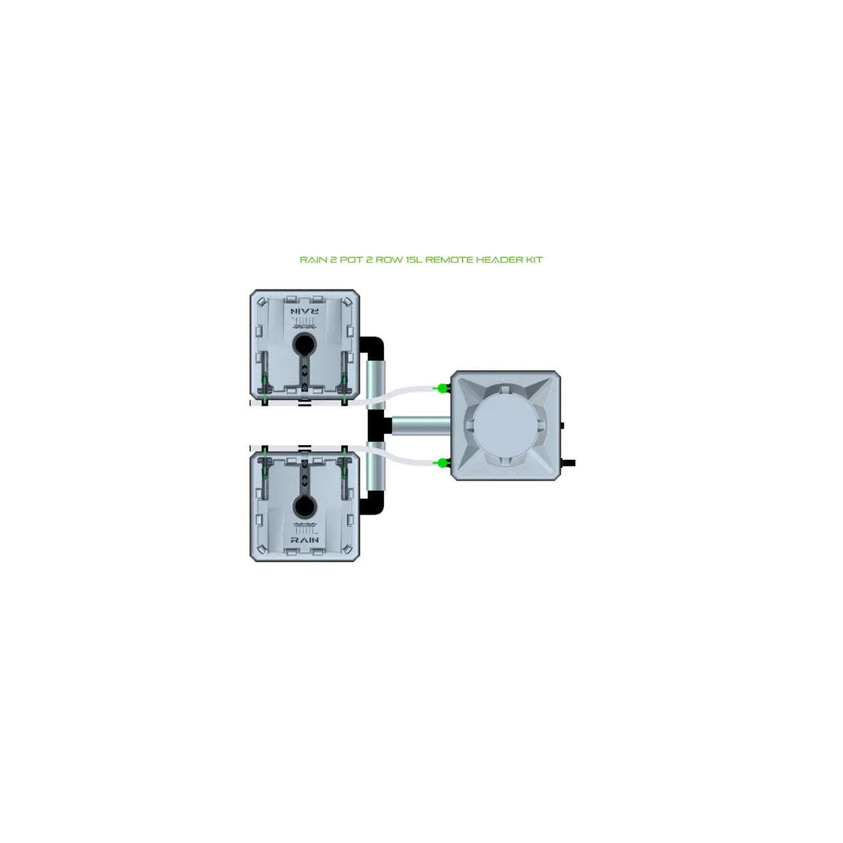 Alien Hydroponics RAIN 2 Pot 2 Row Kit