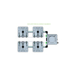 Alien Hydroponics RAIN 4 Pot 2 Row Kit