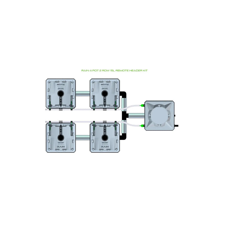 Alien Hydroponics RAIN 4 Pot 2 Row Kit