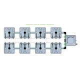 Alien Hydroponics RAIN 8 Pot 2 Row Kit