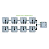 Alien Hydroponics RAIN 8 Pot 2 Row Kit