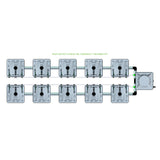 Alien Hydroponics RAIN 10 Pot 2 Row Kit