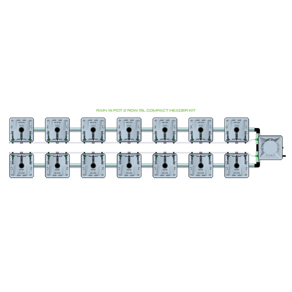 Alien Hydroponics RAIN 14 Pot 2 Row Kit