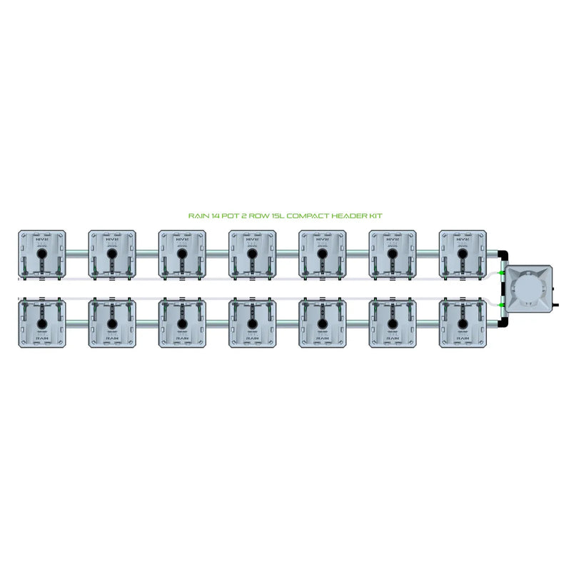 Alien Hydroponics RAIN 14 Pot 2 Row Kit