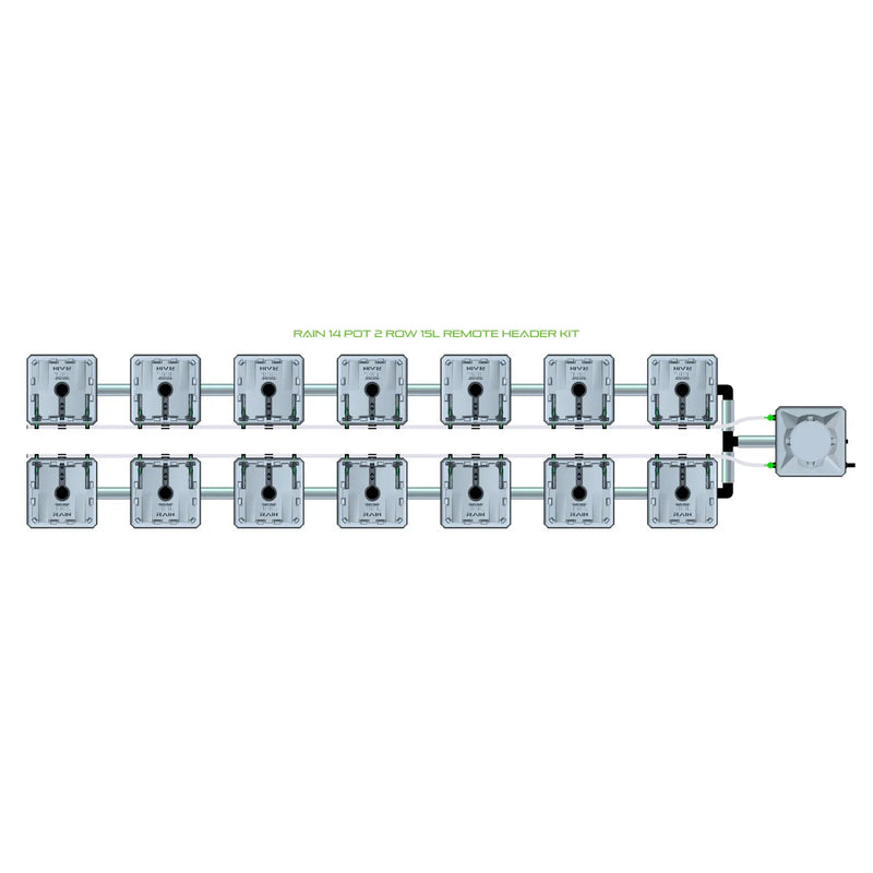 Alien Hydroponics RAIN 14 Pot 2 Row Kit