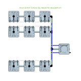 Alien Hydroponics RAIN 9 Pot 3 Row Kit