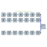 Alien Hydroponics RAIN 21 Pot 3 Row Kit