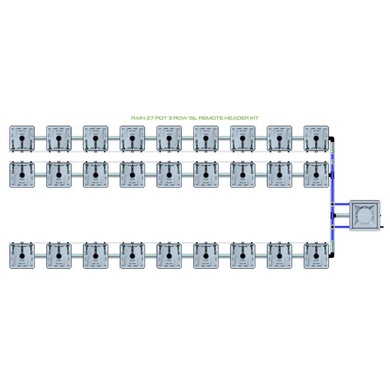 Alien Hydroponics RAIN 27 Pot 3 Row Kit