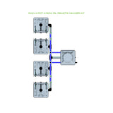 Alien Hydroponics RAIN 4 Pot 4 Row Kit