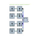 Alien Hydroponics RAIN 8 Pot 4 Row Kit