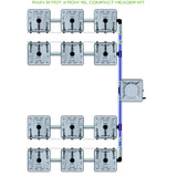 Alien Hydroponics RAIN 12 Pot 4 Row Kit