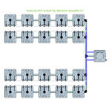 Alien Hydroponics RAIN 20 Pot 4 Row Kit