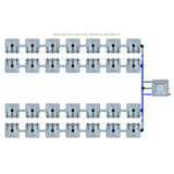 Alien Hydroponics RAIN 28 Pot 4 Row Kit