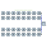 Alien Hydroponics RAIN 32 Pot 4 Row Kit