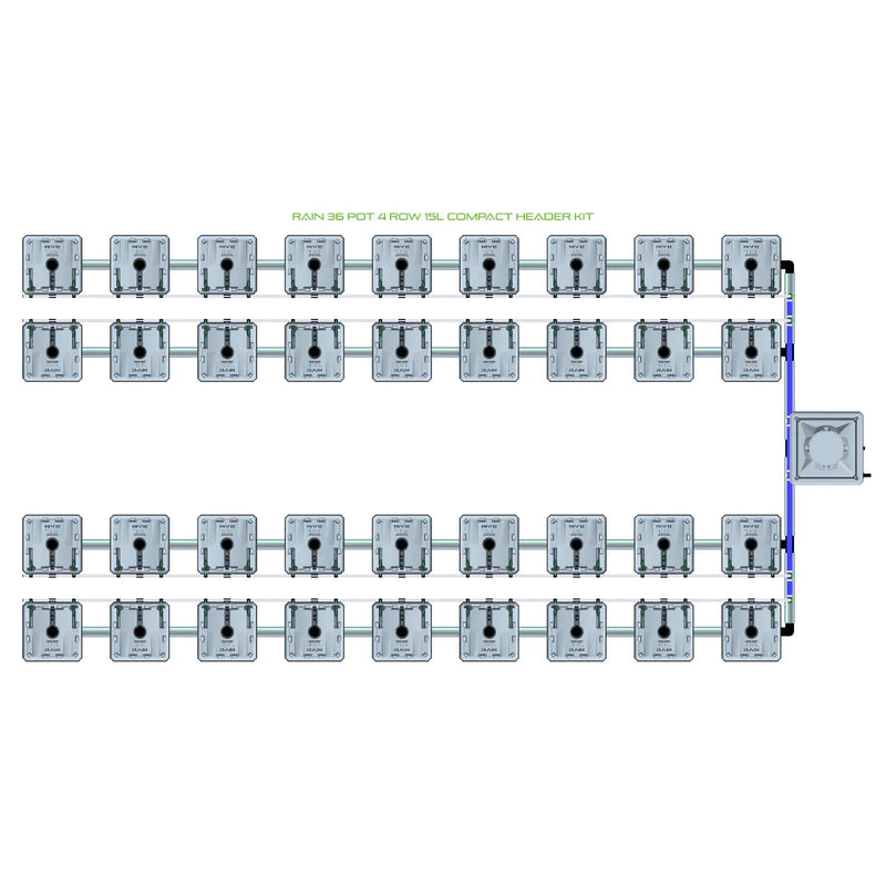 Alien Hydroponics RAIN 36 Pot 4 Row Kit