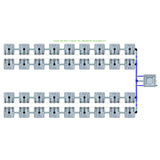 Alien Hydroponics RAIN 36 Pot 4 Row Kit