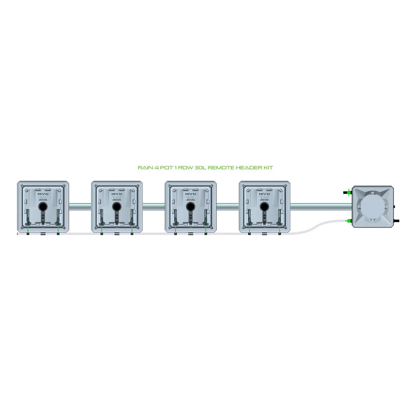 Alien Hydroponics RAIN 4 Pot 1 Row Kit