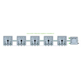 Alien Hydroponics RAIN 5 Pot 1 Row Kit