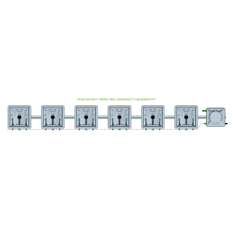 Alien Hydroponics RAIN 6 Pot 1 Row Kit