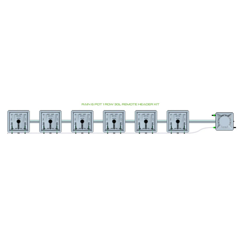 Alien Hydroponics RAIN 6 Pot 1 Row Kit