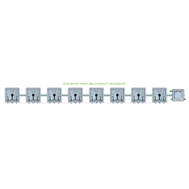 Alien Hydroponics RAIN 8 Pot 1 Row Kit