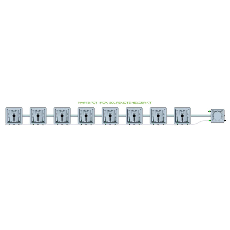 Alien Hydroponics RAIN 8 Pot 1 Row Kit