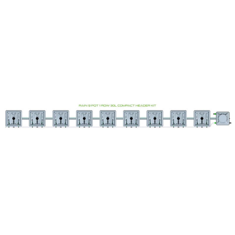 Alien Hydroponics RAIN 9 Pot 1 Row Kit