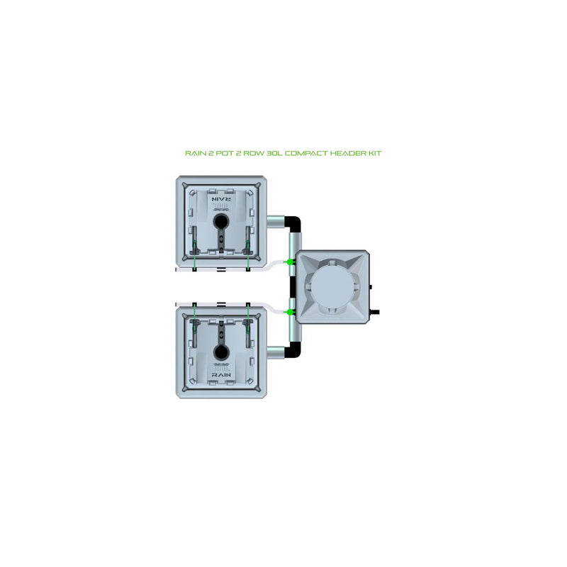 Alien Hydroponics RAIN 2 Pot 2 Row Kit