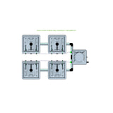 Alien Hydroponics RAIN 4 Pot 2 Row Kit