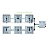 Alien Hydroponics RAIN 6 Pot 2 Row Kit