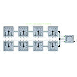 Alien Hydroponics RAIN 8 Pot 2 Row Kit