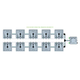 Alien Hydroponics RAIN 10 Pot 2 Row Kit