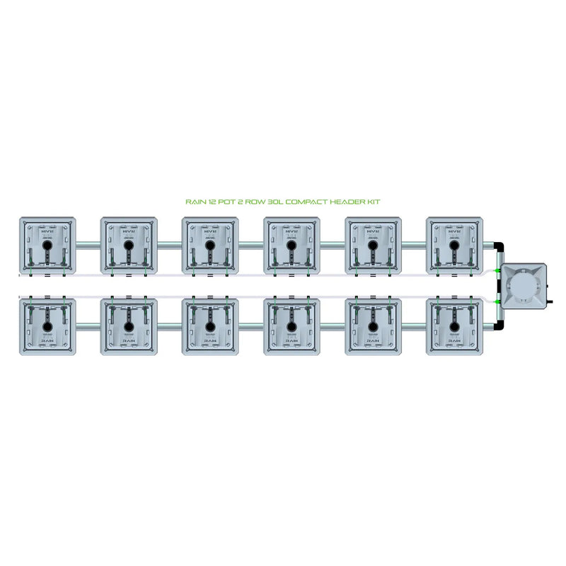 Alien Hydroponics RAIN 12 Pot 2 Row Kit