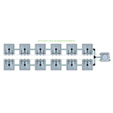 Alien Hydroponics RAIN 12 Pot 2 Row Kit