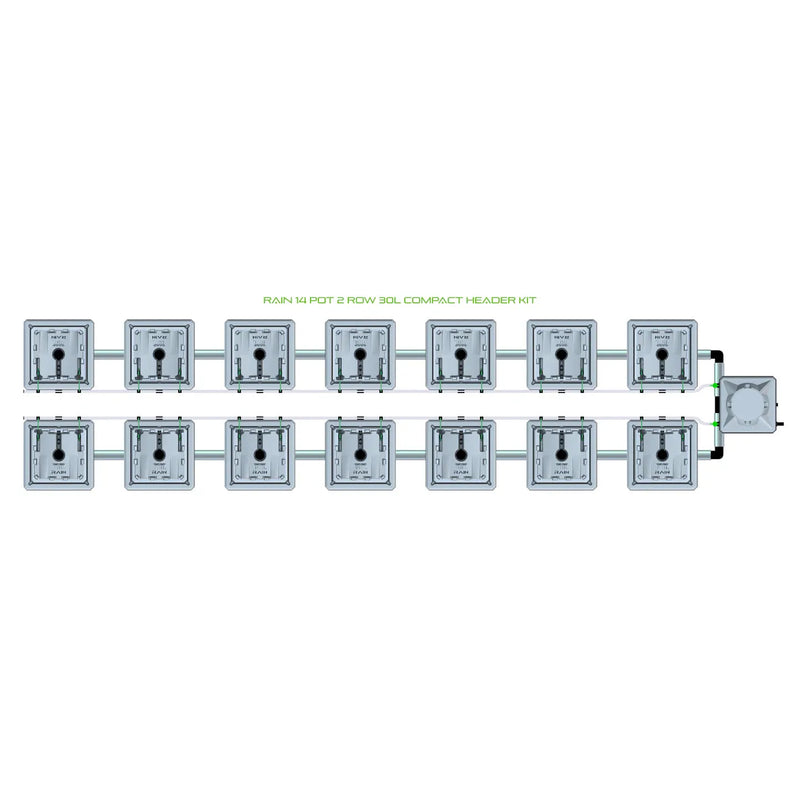 Alien Hydroponics RAIN 14 Pot 2 Row Kit