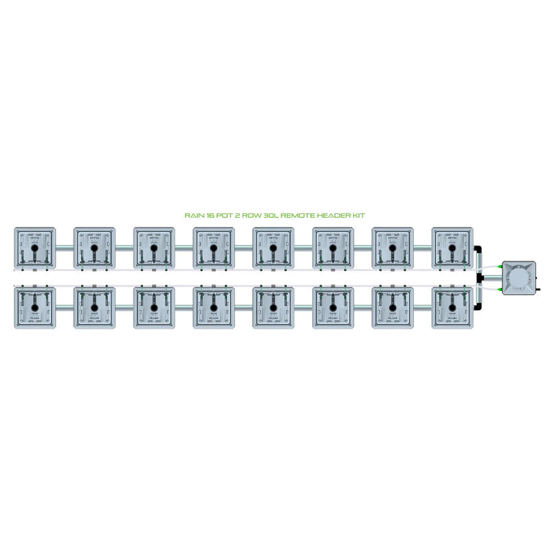 Alien Hydroponics RAIN 16 Pot 2 Row Kit