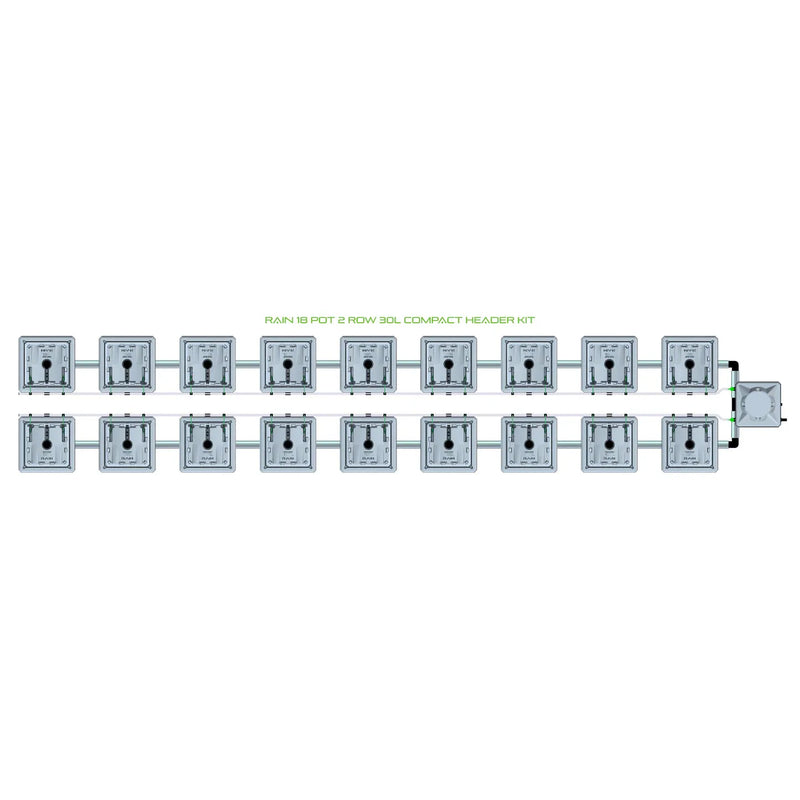 Alien Hydroponics RAIN 18 Pot 2 Row Kit