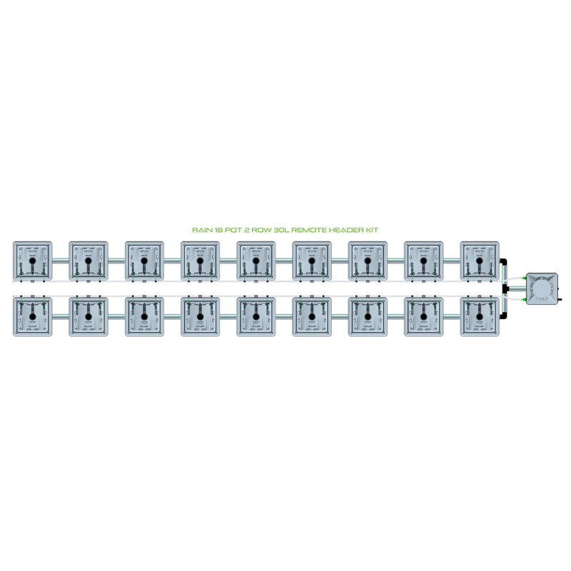 Alien Hydroponics RAIN 18 Pot 2 Row Kit