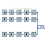 Alien Hydroponics RAIN 15 Pot 3 Row Kit