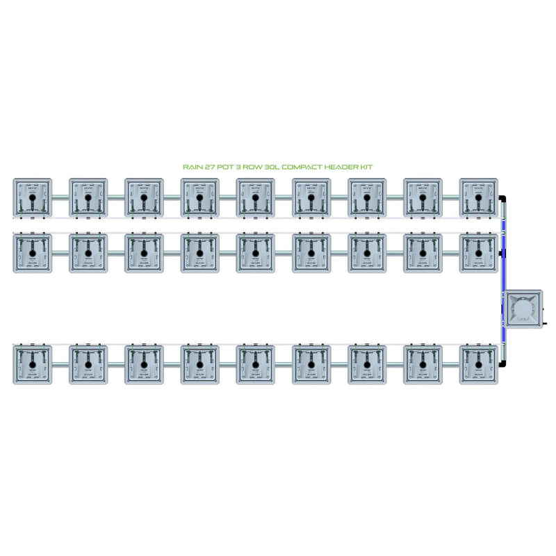 Alien Hydroponics RAIN 27 Pot 3 Row Kit