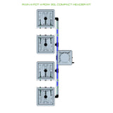 Alien Hydroponics RAIN 4 Pot 4 Row Kit