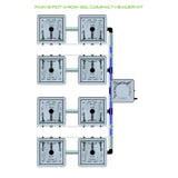 Alien Hydroponics RAIN 8 Pot 4 Row Kit