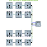 Alien Hydroponics RAIN 12 Pot 4 Row Kit