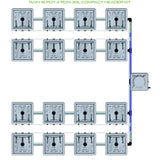Alien Hydroponics RAIN 16 Pot 4 Row Kit