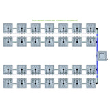 Alien Hydroponics RAIN 28 Pot 4 Row Kit