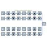 Alien Hydroponics RAIN 32 Pot 4 Row Kit