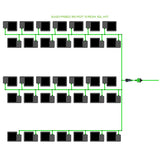 Alien Hydroponics EasyFeed 35 Pot 5 Row Kit