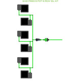 Alien Hydroponics EasyFeed 6 Pot 6 Row Kit