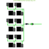 Alien Hydroponics EasyFeed 12 Pot 6 Row Kit